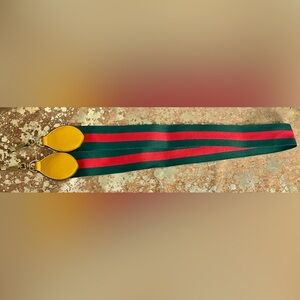 GUCCI Classic Removable Bag Strap. Red & Green canvas Yellow leather. Brand new.